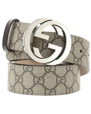 Gucci Accessoires ,Iconische Gg Logo Riem - Metallic
