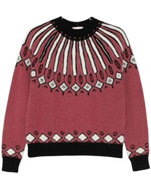Semicouture Round-Neck Knitwear - Rouge