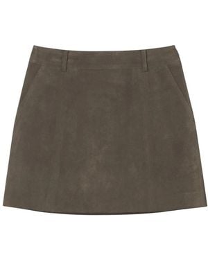 DUNST Alter-Suede Minirock - Braun