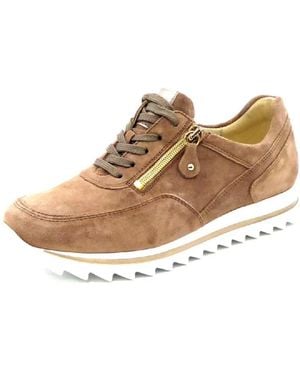 Waldläufer Braune Freizeit-Schnürschuhe Für Damen - Natur