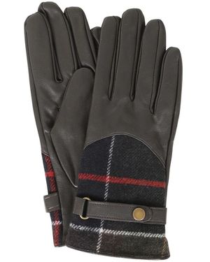 Barbour Dee Tartan Handschuhe - Grau