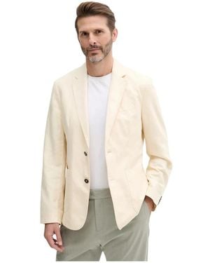 Benetton Slim Fit Blazer Aus Leinenmischung - Natur