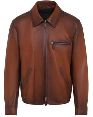 Berluti Leather Jackets - Brown