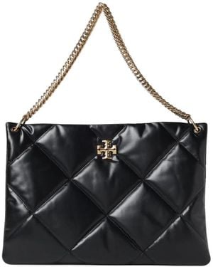 Tory Burch Gepolsterte Leder-Schultertasche Mit Kette - Schwarz