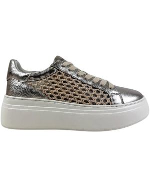 Emanuélle Vee Schoenen ,Geel ,Leer Bice Sneaker - Grijs