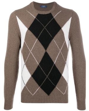 Barba Napoli Round-Neck Knitwear - Marron