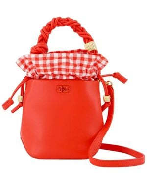 Ganni Bucket Bags - Red