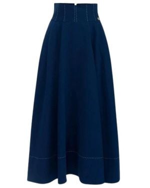 Elisabetta Franchi Midi Skirts - Blue