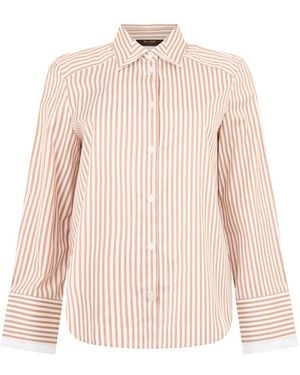 Moorer Gestreepte Blouse Met Lange Mouwen - Roze