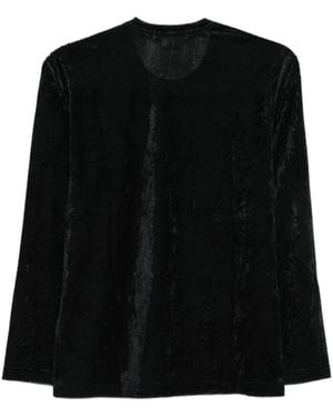 Comme des Garçons Long Sleeve T-Shirts - Black