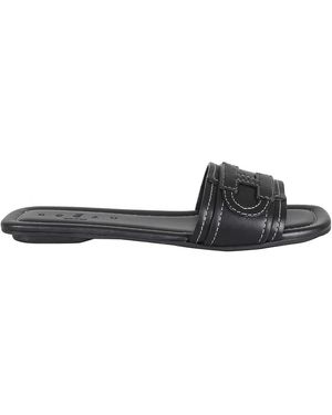 Hogan Schoenen ,Zwart ,Leer H685 Sandal