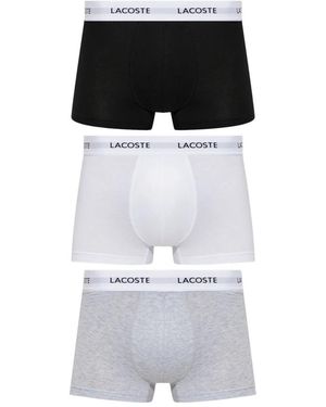 Lacoste 3-Pack Stretch Cotton Trunks - Zwart