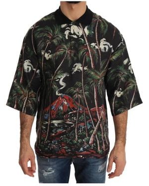 Dolce & Gabbana Volcano Sicily Short Sleeve T-shirt - Black