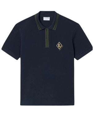 Lacoste Klassisches Poloshirt Aus Frankreich Mit Logo-Applikation - Blau
