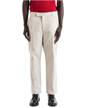 Thom Browne Straight Trousers - Natural