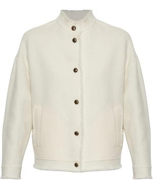 Max Mara Tweed Jackets - Blanco