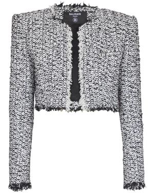 Balmain Tweed Jackets - Zwart