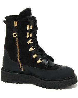 Car Shoe Lace-Up Boots - Negro