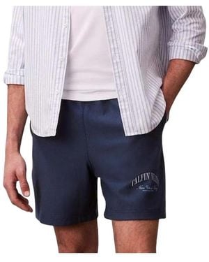 Calvin Klein Korte Broeken ,Blauw ,Broeken