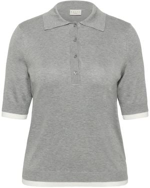 Kaffe Tops ,Grijs ,Leer Polo Shirts