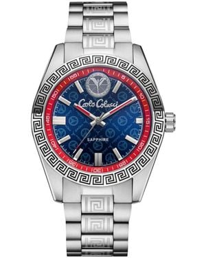 carlo colucci Rond Roestvrij Stalen Horloge - Metallic