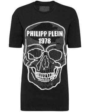 Philipp Plein Tops ,Zwart ,T-Shirts