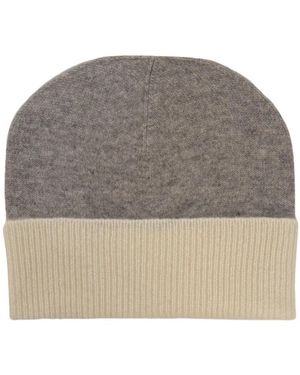 CLOEYS Accessoires ,Veelkleurig ,Kasjmier Beanie Grijs & Wit