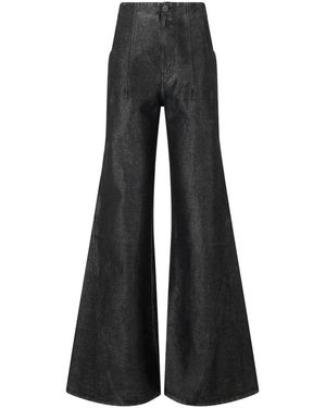 Alberta Ferretti Wide Trousers - Black