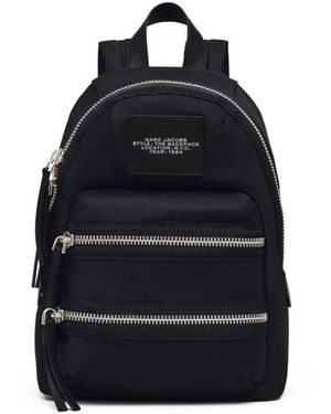 Marc Jacobs Biker nylon medium rucksack mit iconic logo patch - Schwarz
