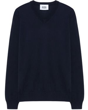 Alpha Studio V-Neck Sweater - Blauw