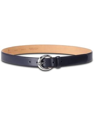 Aigner Cintura di moda in pelle con fibbia logo - Blu