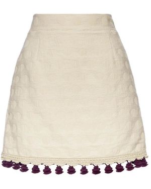 La DoubleJ Mini-Rok Met Jacquard - Naturel