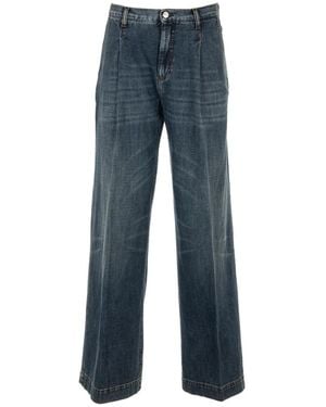 Nine:inthe:morning Denim Palazzo Jeans - Blauw