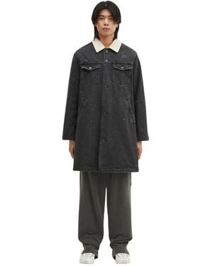 Undercover Single-Breasted Coats - Negro