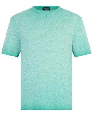 Roberto Collina Tops ,Blauw ,T-Shirts