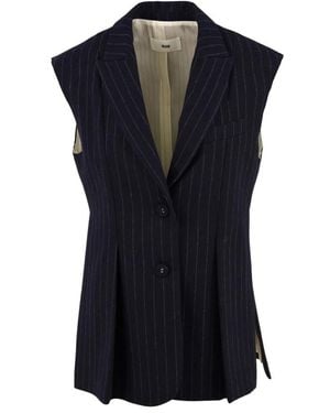 SOLOTRE Gilet Met Split - Blauw