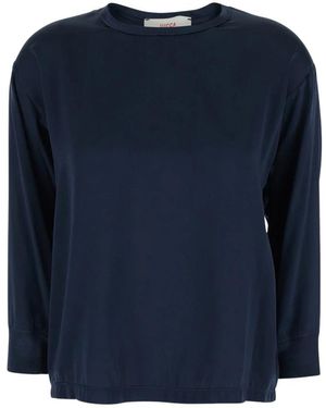 Jucca Rundhals-Langarmshirt - Blau
