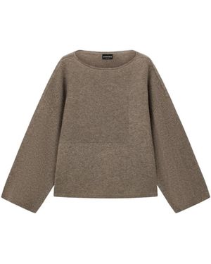 Emporio Armani Round-Neck Knitwear - Marrón