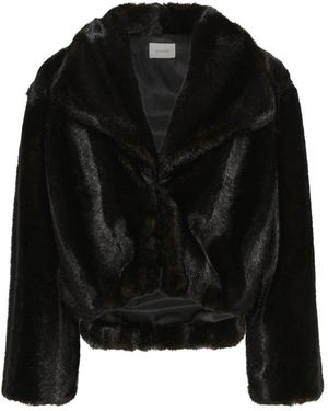 Gestuz Faux Fur & Shearling Jackets - Black