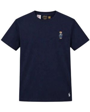 Polo Ralph Lauren Tops ,Blauw ,Katoen Knt Slaapshirt
