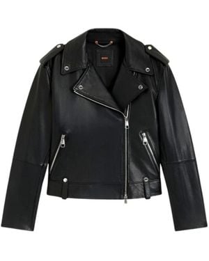 BOSS Leather Jackets - Negro