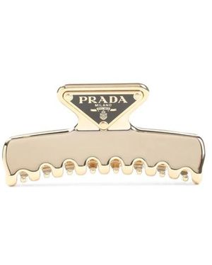 Prada Accessoires ,Geel ,Metallic Ss 25 Stijlvolle Hoed