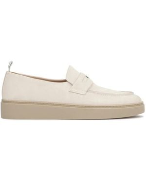 Kazar Minimalistische Suede Slip-On Sneakers - Weiß