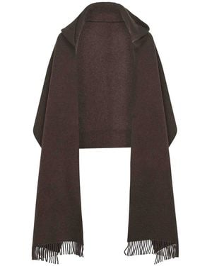 Brunello Cucinelli Bruine Wol Kasjmier Hoodie Jas