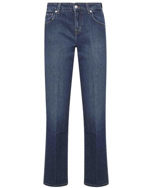 7 For All Mankind Straight Jeans - Blauw