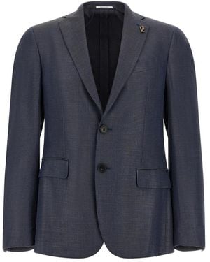 Pal Zileri Kostuums ,Blauw ,Single-Breasted Blazer