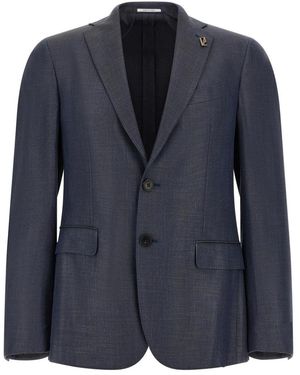 Pal Zileri Kostuums ,Blauw ,Single-Breasted Blazer