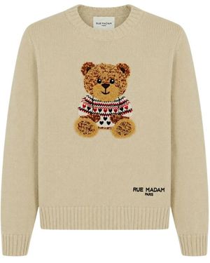 Rue Madam Round-Neck Knitwear - White