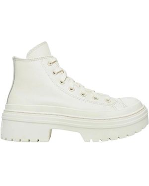 Converse Schoenen ,Wit ,Leer Lugged Heel Leather Platform