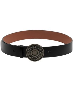 Acne Studios Logo Ledergürtel - Braun